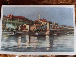 István Zádor: the castle hill - postcard 1959.