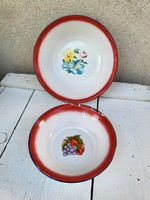 Pair of enameled plates