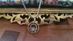 Silver (ag) necklace...Antique effect with beautifully crafted flower petals