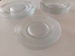 Modern glass plate glass dinnerware set 18 pcs plate set