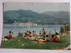 Régi képeslap: Dömös, Duna-kanyar (1966)