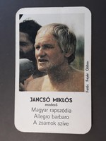 Kártyanaptár 1982 - Jancsó Miklós rendező feliratos retró, régi zsebnaptár