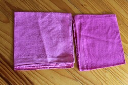 2 mauve textile handkerchiefs