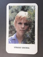 Kártyanaptár 1984 - Töreky Zsuzsa feliratos retró, régi zsebnaptár