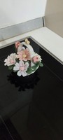 Small porcelain rose basket