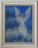 TiBri Creative Workshop: Angel in blue - framed 47x37cm - artwork: 40x30cm - b23/409