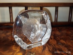 Rare glass bear paperweight flawless