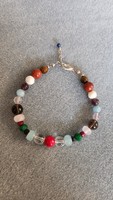 Multi chakra bracelet with fire coral and many many precious stones - new multi-craft jewelry