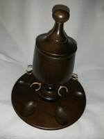 Walnut pipe and tobacco holder