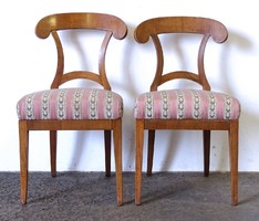 1M694 Antik Biedermeier támlás szék pár