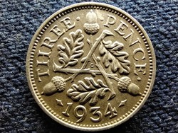 England v. George .500 Silver 3 pence 1934 (id12556)