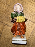 Sitzendorf német porcelán figura -Rőzsegyűjtő leány