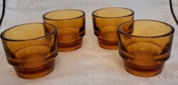 4 amber glass candle holders for creatives (m3893)