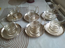 Russian metal tea cup set for sale!