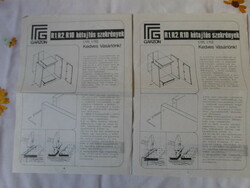 Old, retro document 11.: Garzon furniture, two-door wardrobe assembly instructions