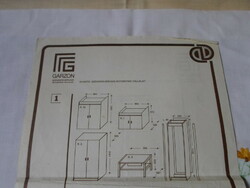 Old, retro document 14.: Garzon furniture list (domus)