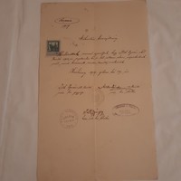 Licensed teacher's operating certificate, Kisláng village, 1919.
