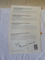 Old, retro document 12.: Garzon furniture installation and use instructions