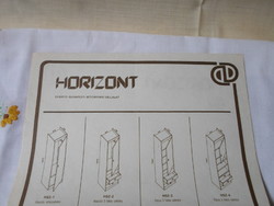 Old, retro document 16.: Horizont furniture component list (domus)