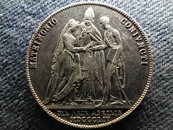 Austria József Ferenc and Sissi marriage .900 Silver 1 gulden 1854 a (id73893)