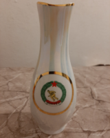 Hollóházi lüsztermázas HONVÉD feliratos váza