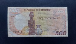 Közép Afrikai Köztársaság 500 Francs, Frank 1991, F+