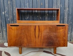 Retro mid-century modern storage bed linen holder cabinet shelf bedside table 1960s