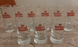 Royal vodka felirat, logós feles, pálinkás, röviditalos pohár
