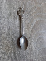 Beautiful old silver-plated decorative coffee spoon (12.5x2.2cm)