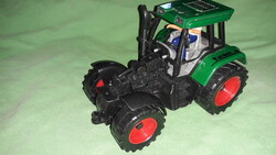 Retro plastic push tractor 15 x 10 cm toy according to the pictures