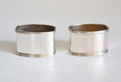 Pair of silver napkin rings. Art deco style. Nf69