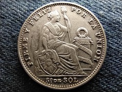 Peru Köztársaság (1822-napjainkig) .900 ezüst 1/5 sol 1916 (id65356)