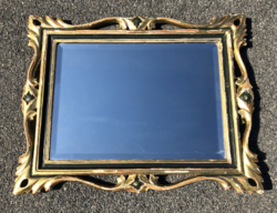 Carved wooden empire mirror, with original gilding, polished mirror!