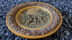 Barokk jelenetes tányér 36 cm.