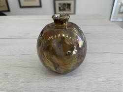 Füzesi Zsuzsa lüsztermázas irrizáló kerámia váza modern retro mid century