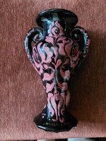 Beautiful Sándor ceramic vase with a head, 1940s