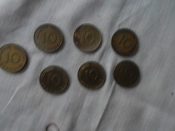 German money - coin, up to 10 pfenn (f, stuttgart)