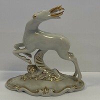 Antique royal dux porcelain deer