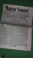 Antik 1940. március 6. MAGYAR NEMZET újság GYŰJTŐI állapotban a képek szerint