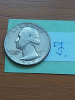 Usa 25 cents 1/4 dollar 1965 quarter, george washington #j