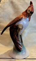 Papagáj, kakadu kerámia szobor (M3938)