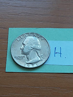 Usa 25 cents 1/4 dollar 1971 quarter, george washington #h