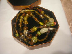 63 cm long necklace with decorative box design with many different stones for sale as a gift