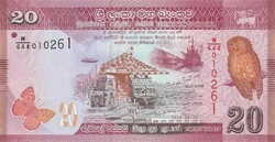 Sri Lanka 20 rúpia, 2020, UNC bankjegy