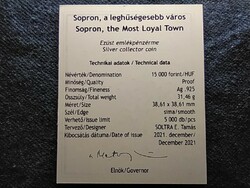 Sopron, the most loyal city 2021 certificate (id78656)