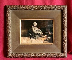 XIX. századi művész : Tűz előtt