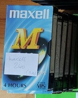 9 maxell 240 minute vhs videocassettes for sale together
