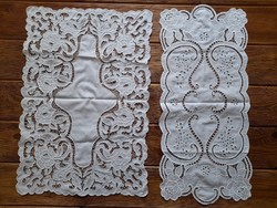 Pair of Madeira tablecloths, 68 x 30 cm, 63 x 44 cm