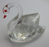 Swarovski-style swan - crystal ornament