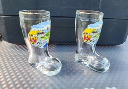 Flawless weiden am see boot-shaped brandy glass 2 together